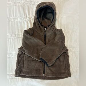 Columbia Kids Dark Brown Hooded Fleece Jacket Baby 18M Unisex